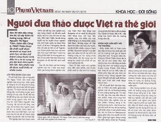 The person bringing Vietnamese medicinal herbs to the world