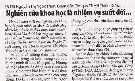 Nghiên cứu khoa học là nhiệm vụ suốt đời…